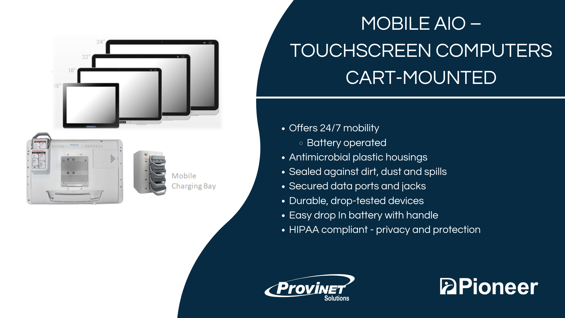Mobile AIO - Touchscreen Computers Cart-Mounted